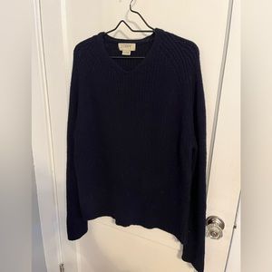 Navy J Crew Cashmere Wool Sweater size L